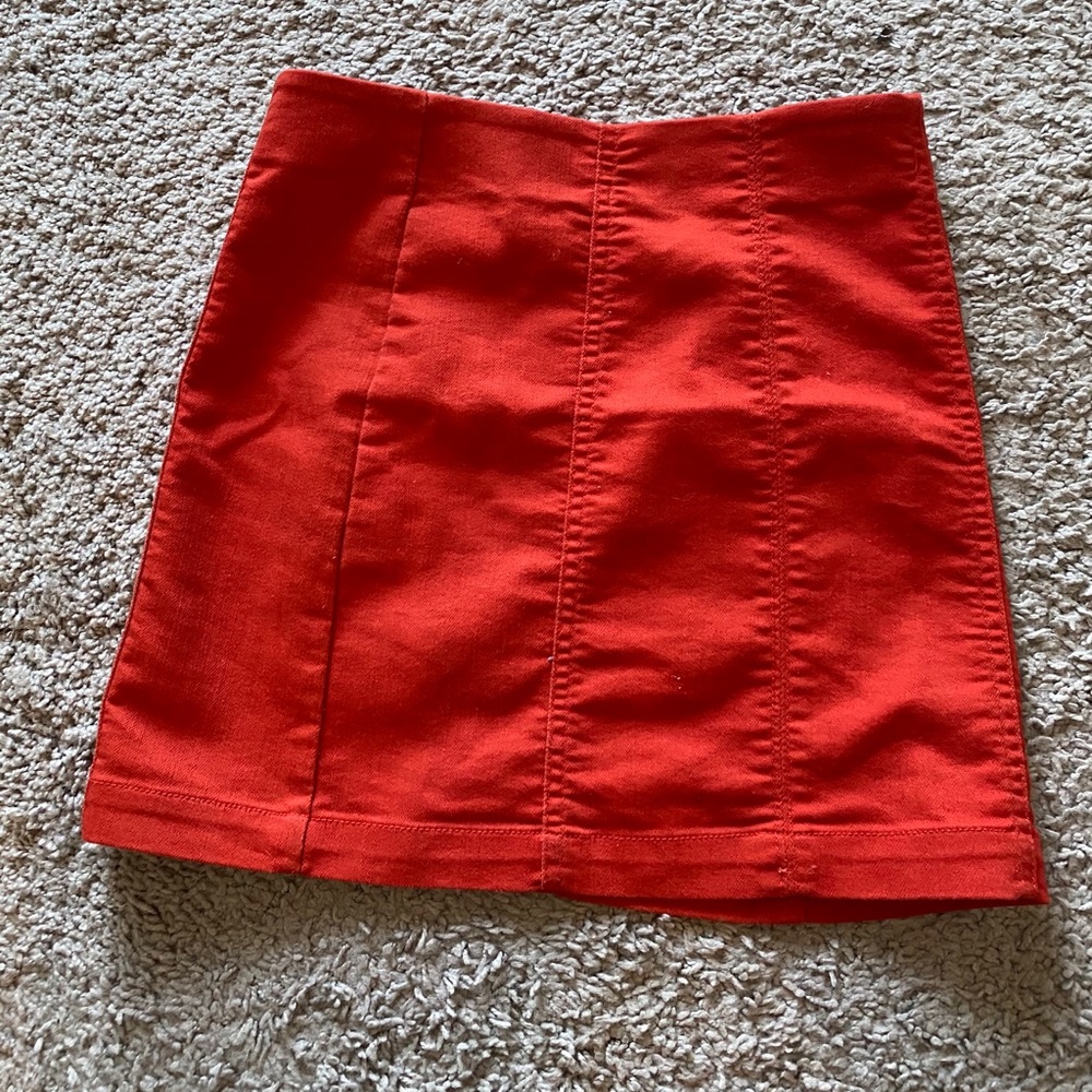 Blood orange high waisted skirt
